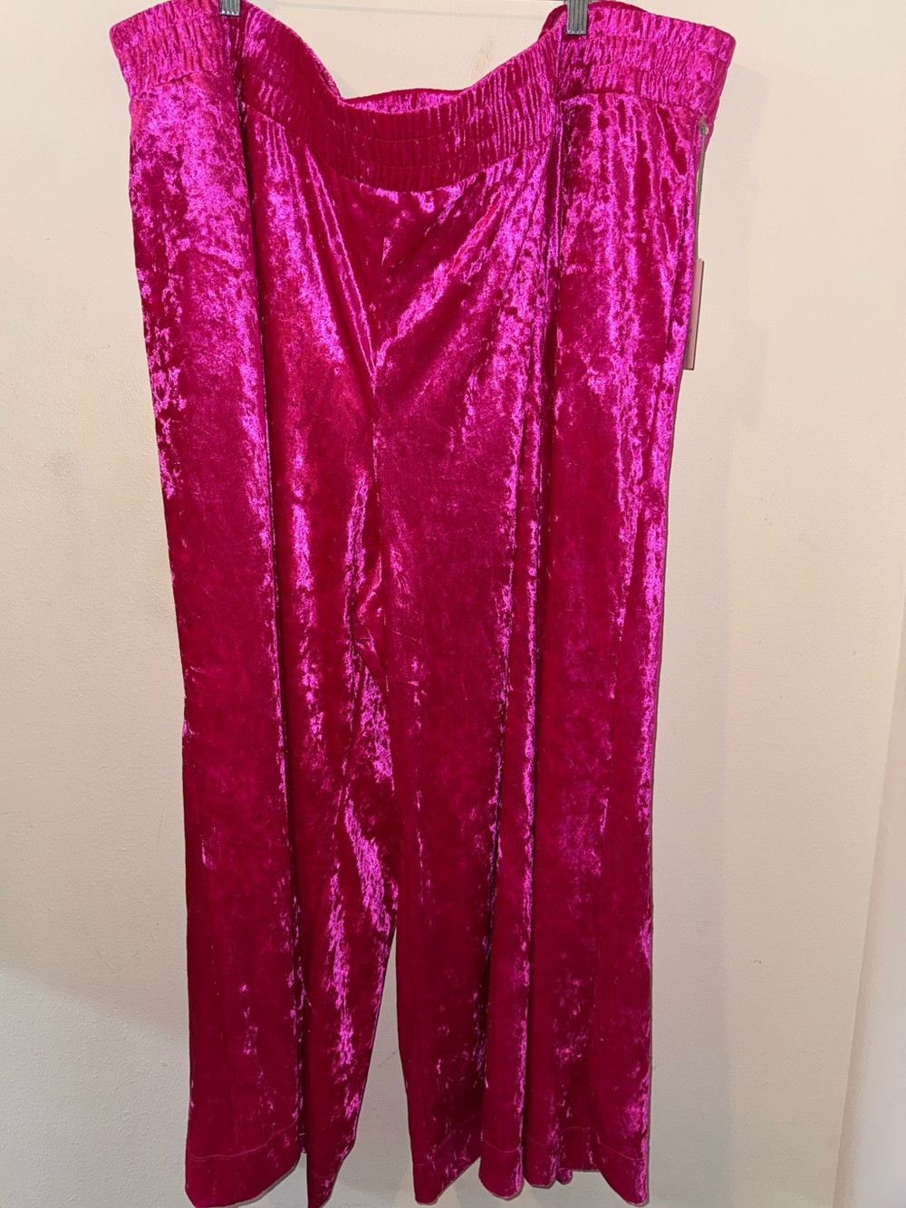 a new day Velvet Wide-Leg Lounge Pants in Fuchsia Pink - Picture 2 of 5